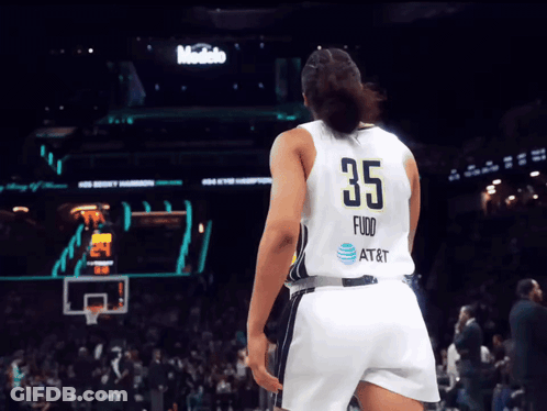A Basketball Player With The Number 35 On Her Back GIF