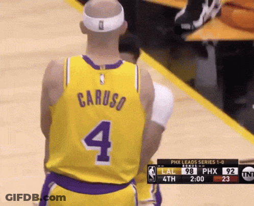 A Basketball Player With The Number 4 On His Jersey GIF