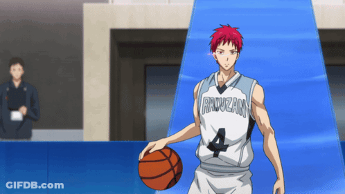 A Basketball Player With The Number 4 On His Jersey Dribbles The Ball GIF
