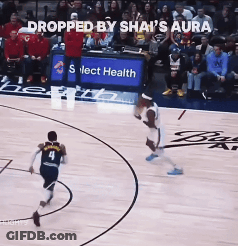 A Basketball Player With The Number 4 On His Jersey Is Dribbling The Ball GIF