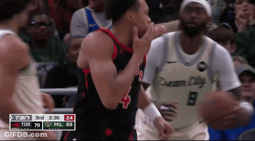 A Basketball Player With The Number 4 On His Shirt GIF