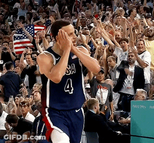 A Basketball Player With The Number 4 On His Shirt GIF