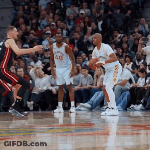 A Basketball Player With The Number 40 On His Shirt GIF