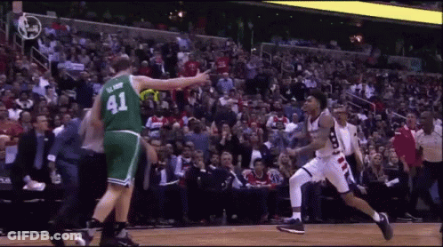 A Basketball Player With The Number 41 On His Back GIF