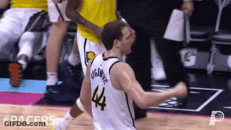 A Basketball Player With The Number 44 On His Shirt GIF