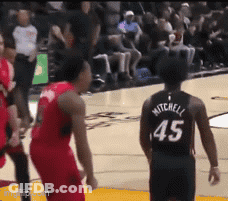 A Basketball Player With The Number 45 On The Back Of His Shirt GIF