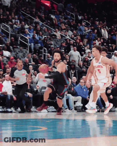 A Basketball Player With The Number 5 On His Shirt GIF