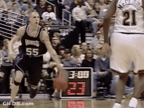A Basketball Player With The Number 55 On His Shirt GIF