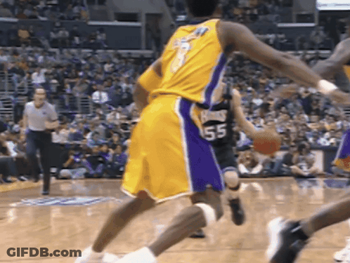 A Basketball Player With The Number 55 On The Back Of His Shorts GIF