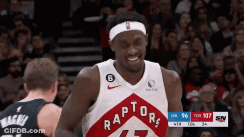 A Basketball Player With The Number 6 On His Head GIF