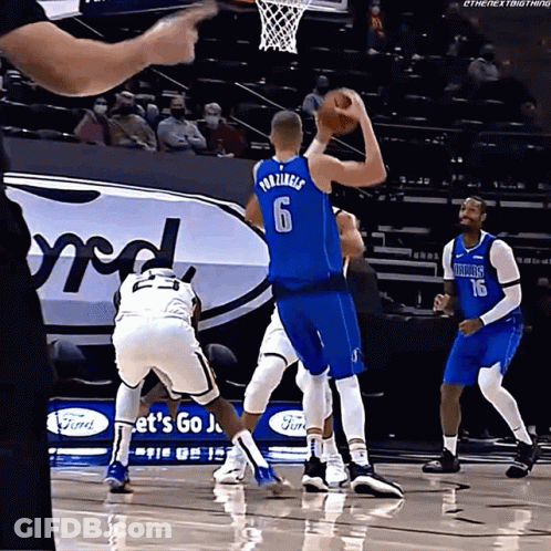 A Basketball Player With The Number 6 On His Shirt GIF