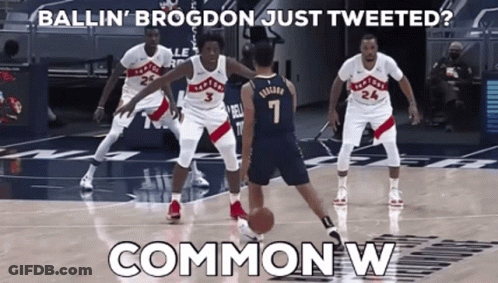A Basketball Player With The Number 7 On His Jersey Dribbles The Ball GIF
