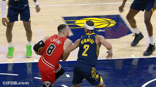 A Basketball Player With The Number 8 On His Back GIF