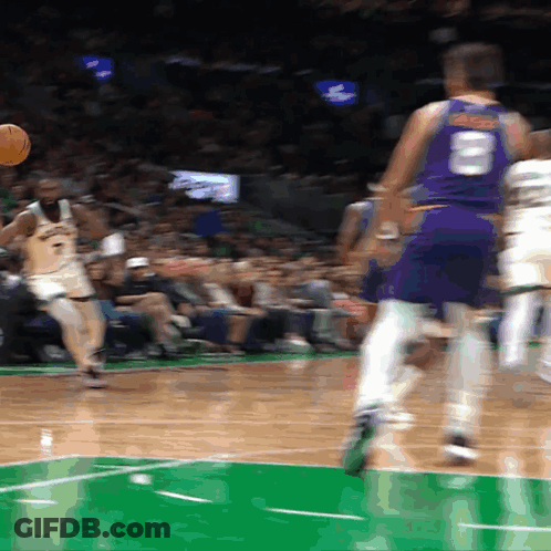 A Basketball Player With The Number 8 On His Back GIF
