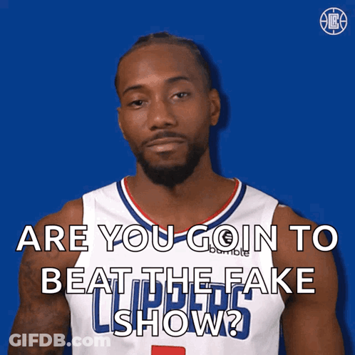 A Basketball Player With The Words Are You Goin To Beat The Fake Show GIF