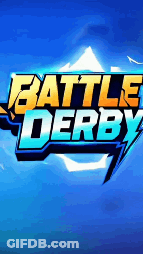 A Battle Derby Logo With A Lightning Bolt On It GIF