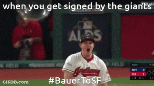 A Bauer Tosf Meme Shows A Baseball Player Getting Signed By The Giants GIF