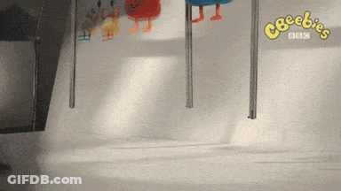 A BBC Advertisement For Cbeebies Is Displayed GIF