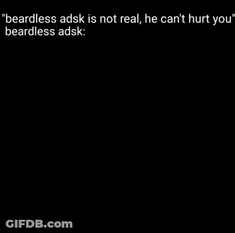 Unreal Beardless Character Can't Hurt You GIF