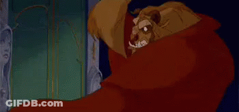 A Beast From Beauty And The Beast Is Asking If You Want To Build A Snowman GIF