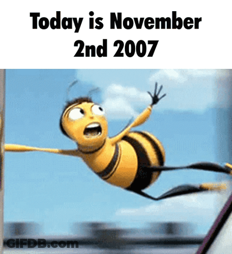 A Bee From The Movie Bee Movie Is Flying In The Air GIF