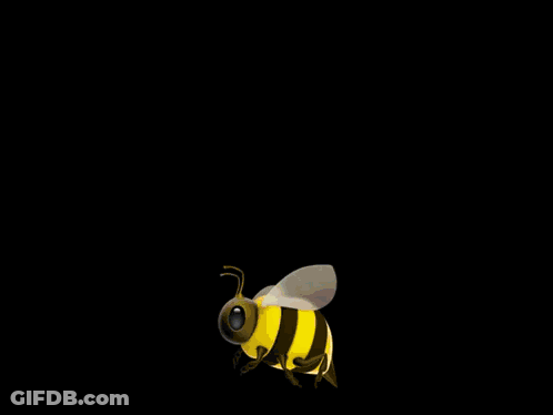 A Bee Is Flying In Front Of A Rainbow And The Words " The More You Know " GIF