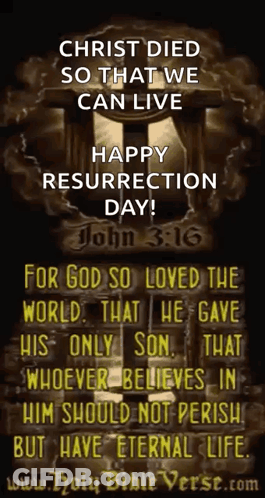 A Bible Verse That Says Christ Died So That We Can Live GIF