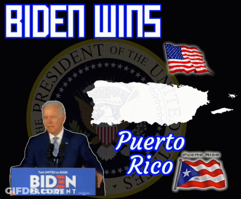 Biden Poster With Puerto Rico Map GIF