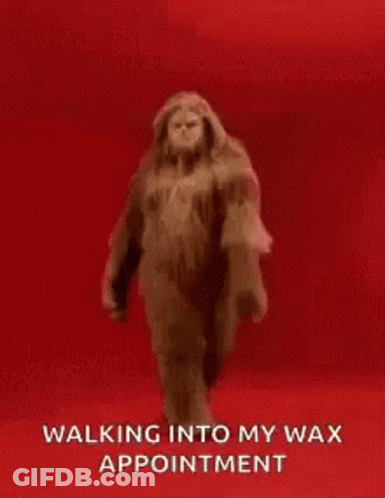 A Big Foot Is Walking Into A Wax Appointment . GIF
