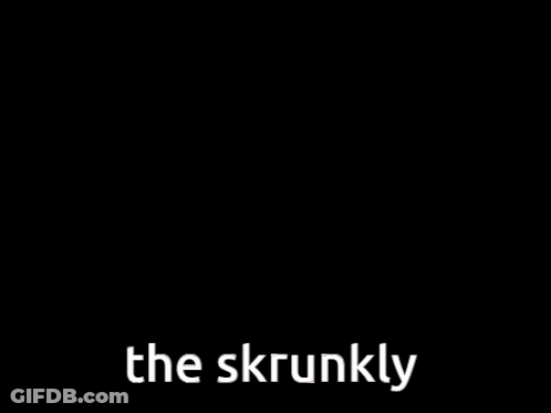 A Billboard With A Picture Of A Girl And The Words The Skrunkly GIF