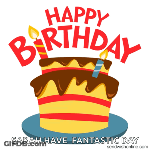 A Birthday Cake With Candles And The Words Happy Birthday GIF