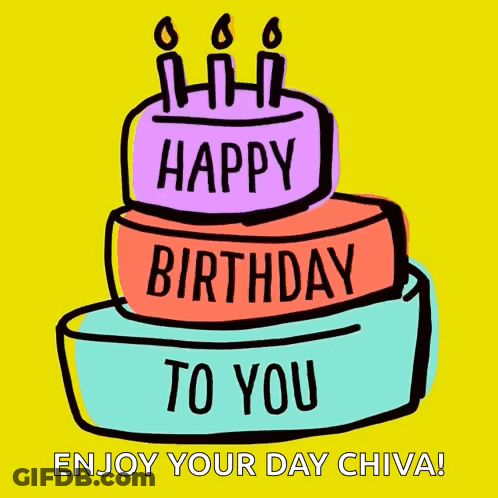 A Birthday Cake With Candles And The Words Happy Birthday To You GIF