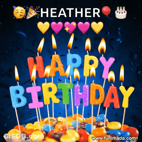 A Birthday Cake With Colorful Candles That Say Happy Birthday GIF