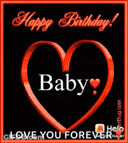 A Birthday Card For A Baby That Says Happy Birthday GIF