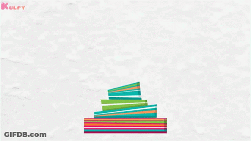 A Birthday Card With A Cake And The Words Happy Birthday GIF