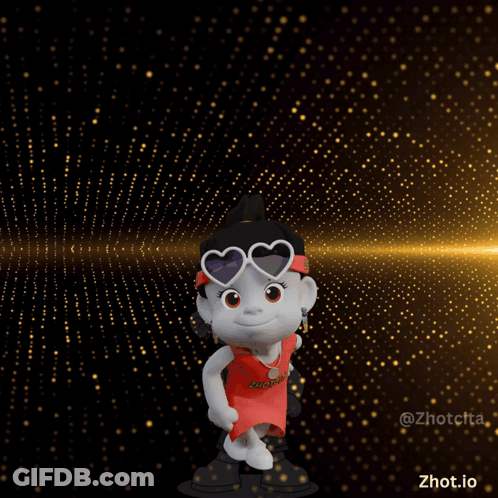 A Birthday Card With A Cartoon Character And The Words Happy Birthda GIF