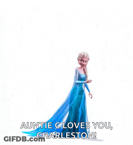 A Birthday Card With A Picture Of Elsa From Frozen . GIF