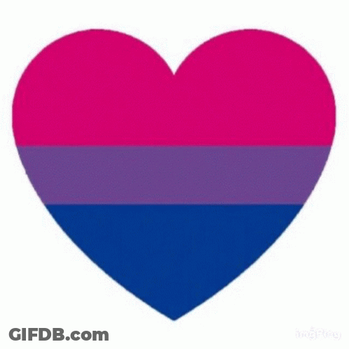 A Bisexual Flag With The Words Bi Pride On It GIF