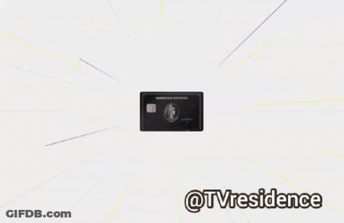 A Black American Express Card Is Displayed On A Screen GIF