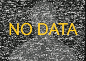 A Black And White Background With The Words No Data In Yellow GIF