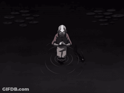 A Black And White Cartoon Character With A White Arrow On His Forehead GIF