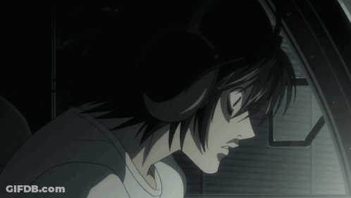 A Black And White Cartoon Character With Big Eyes GIF