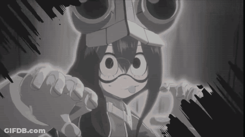 A Black And White Cartoon Of A Girl Wearing Glasses And A Hat GIF