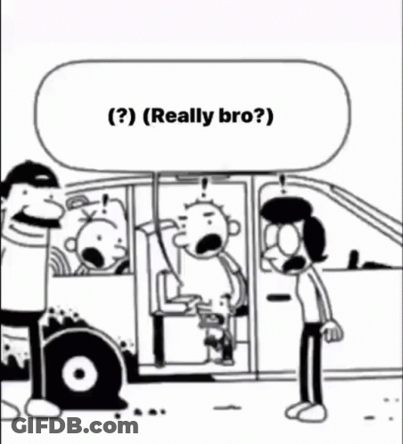 A Black And White Cartoon Of A Group Of People Standing In Front Of A Car . GIF