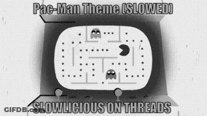 A Black And White Cartoon Of Pac-Man Playing A Video Game On A Television . GIF