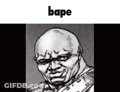 A Black And White Drawing Of A Bald Man With A Beard And Glasses . GIF