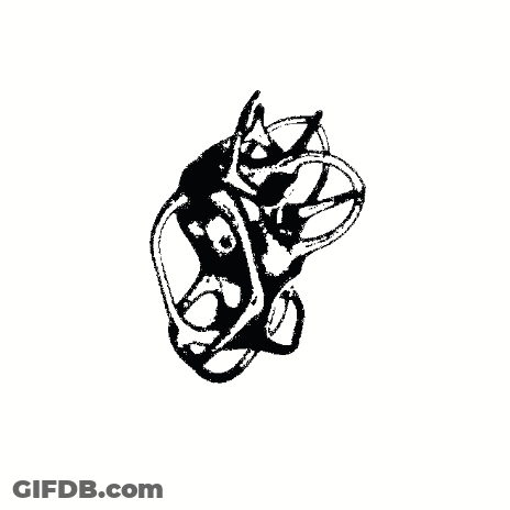 A Black And White Drawing Of A Basket With A Handle GIF