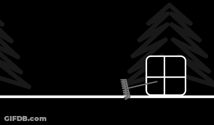 A Black And White Drawing Of A Box With A Cross On Top Of It GIF