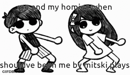 A Black And White Drawing Of A Boy And A Girl GIF