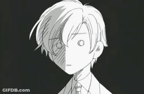 A Black And White Drawing Of A Boy Making A Face . GIF